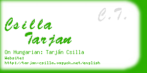 csilla tarjan business card